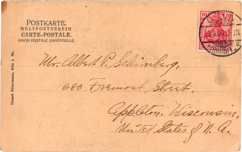 postcard back