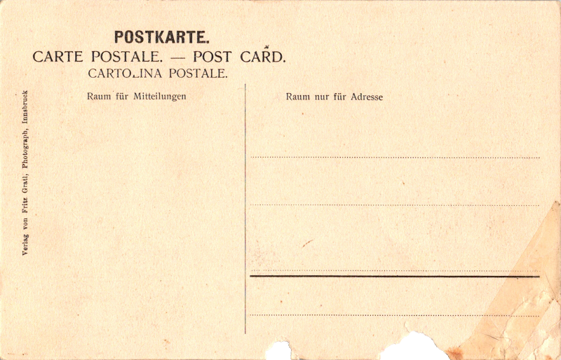 post card back