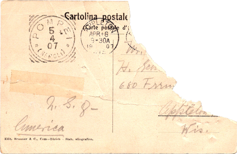 post card back