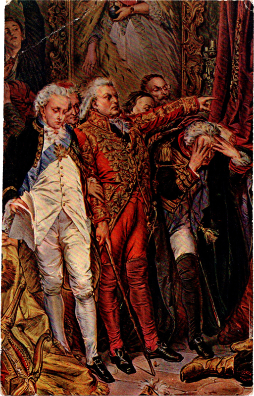 a painting of a group of men