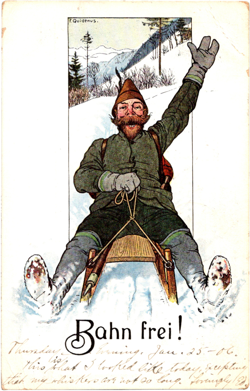 a person on a sled