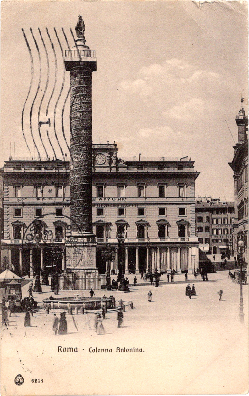 a large building with a tall column
