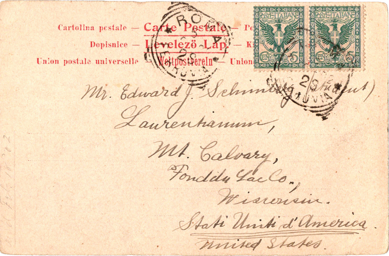 post card back