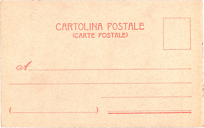 post card back