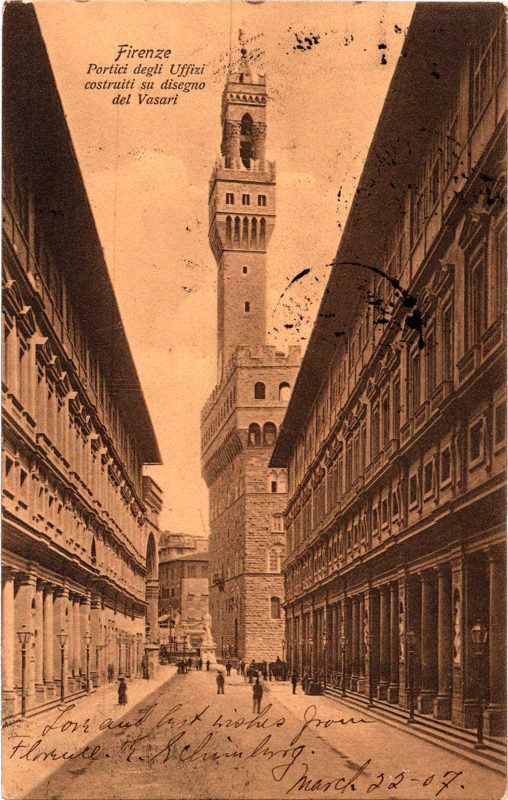 a tall tower in a city