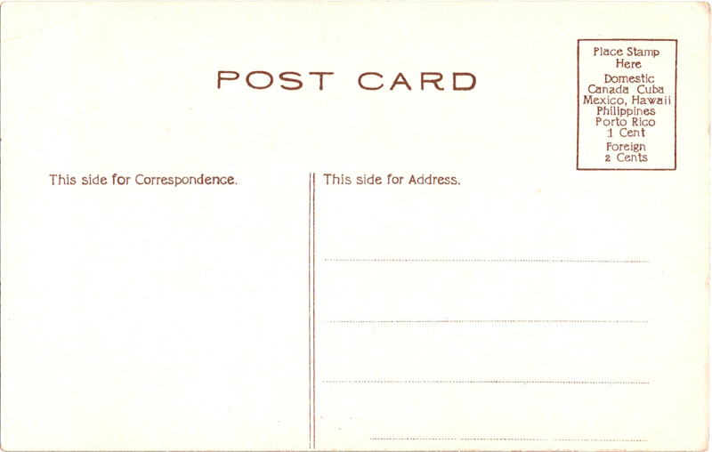 post card back