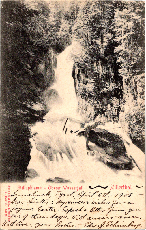 a waterfall in a forest