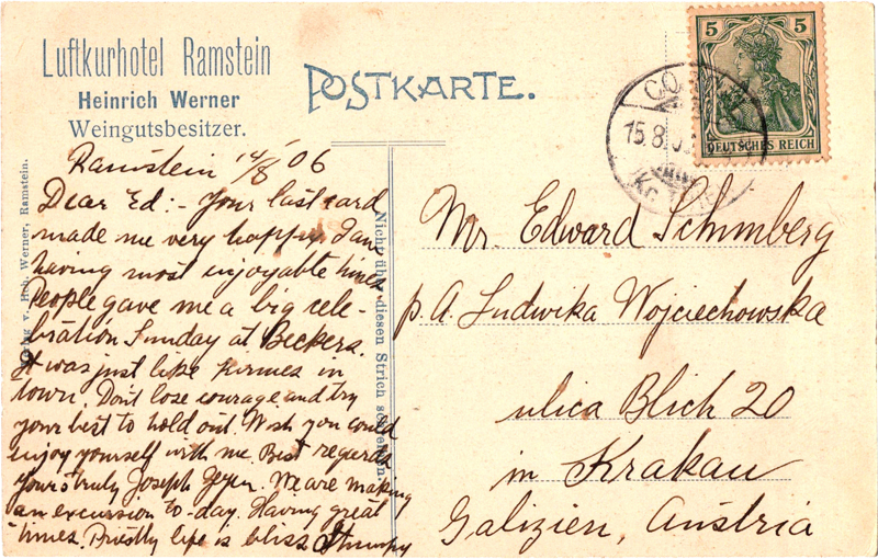 post card back
