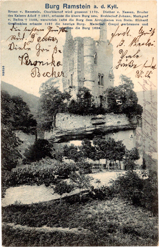 a building with trees