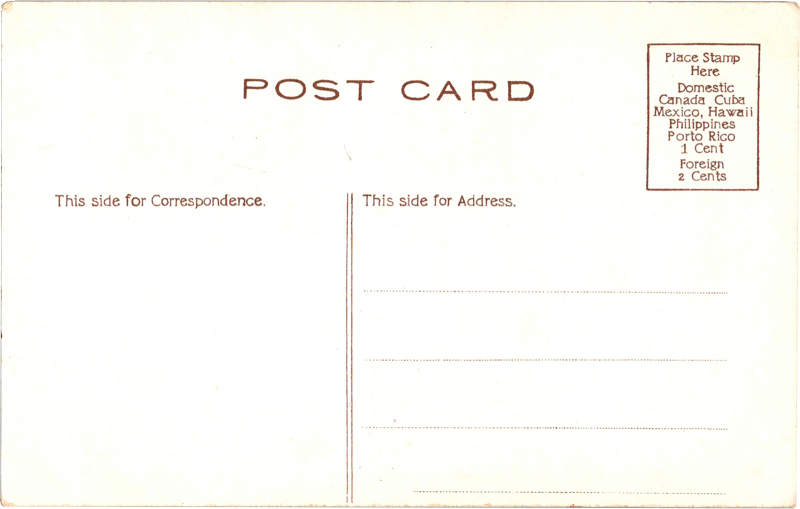post card back