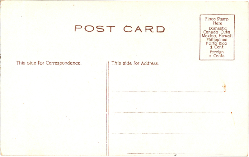 post card back