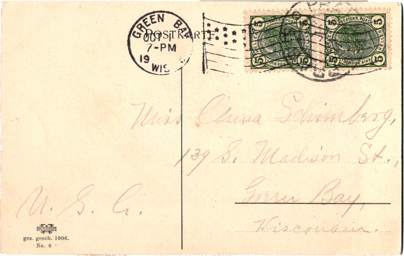 post card back