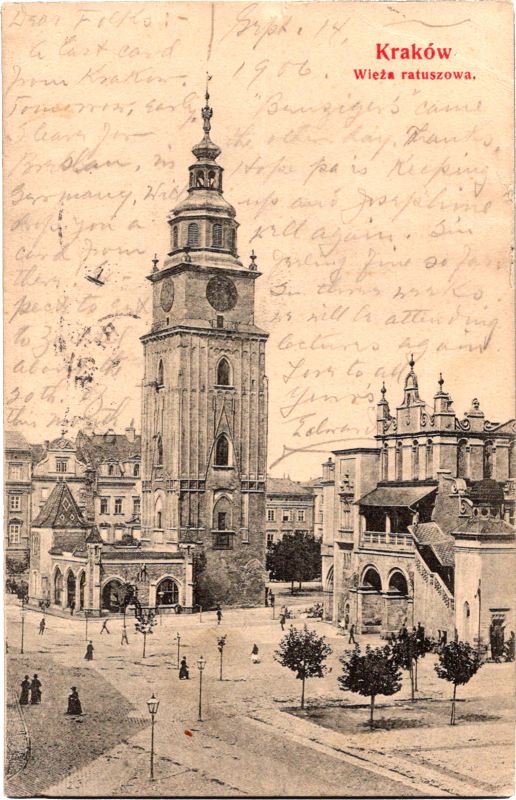 a clock tower in a city