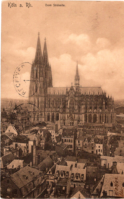 a large building with towers