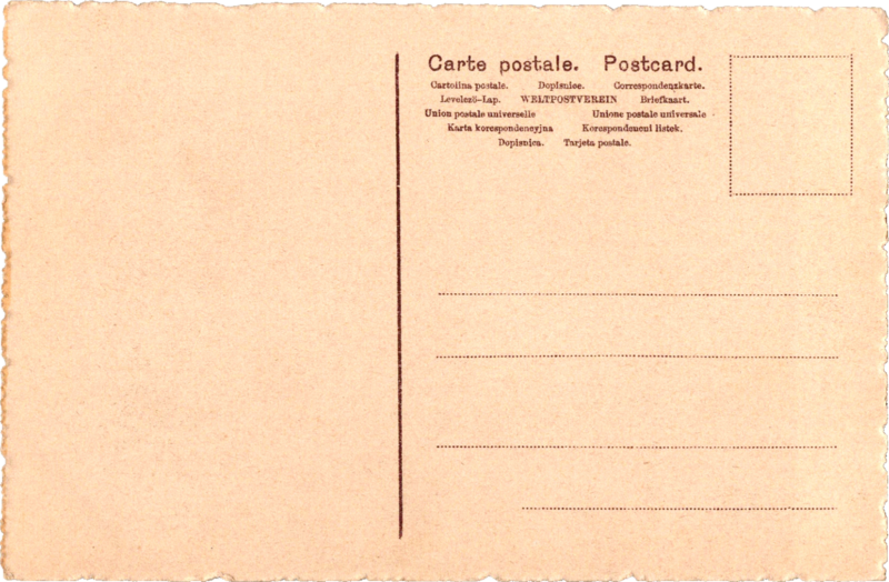 post card back
