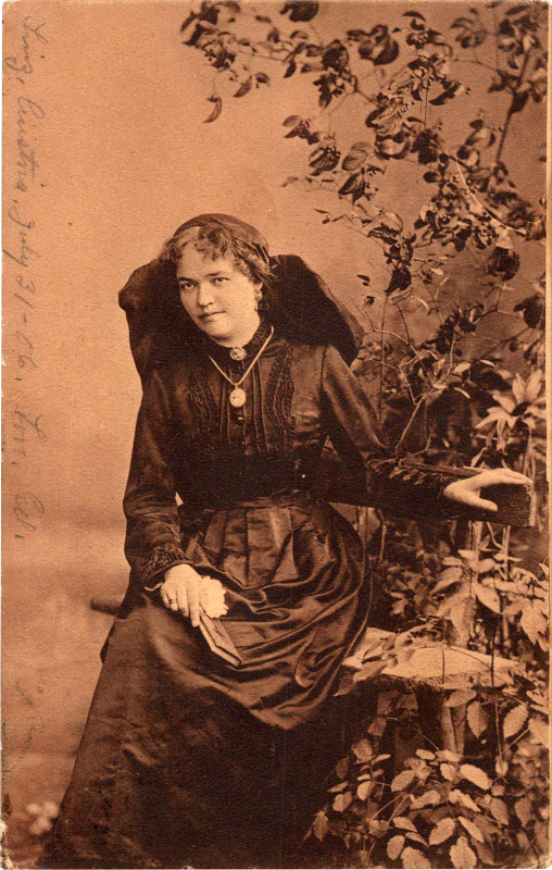 a person in a black dress