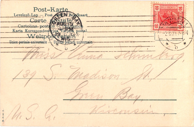 post card back