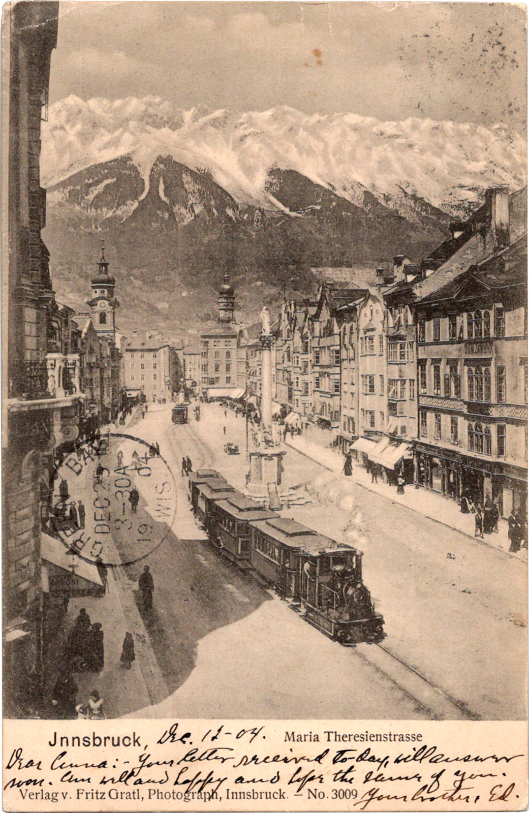 a train on a street