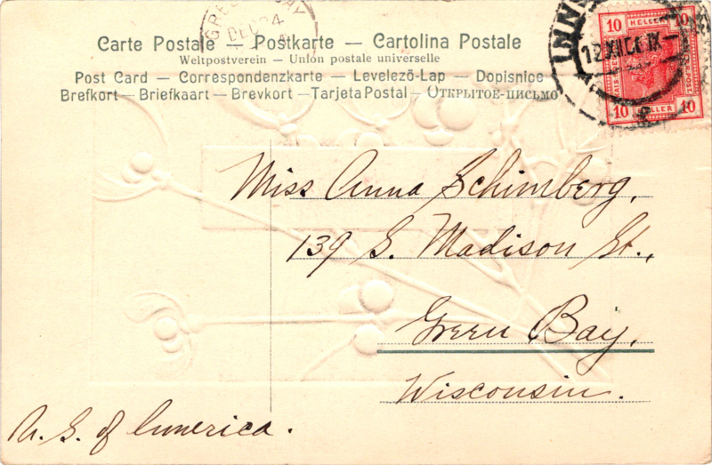 post card back