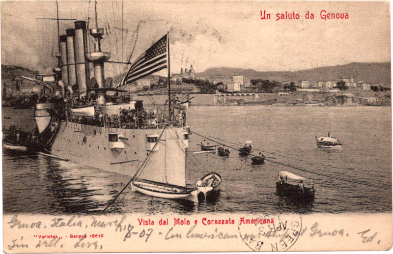 a ship with a flag on it