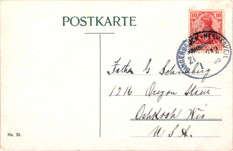 post card back