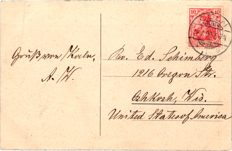 post card back