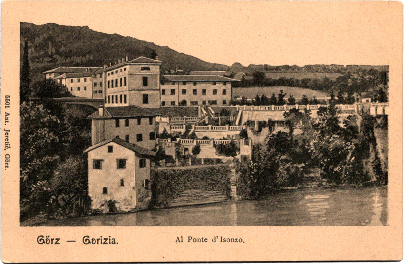a building next to a river