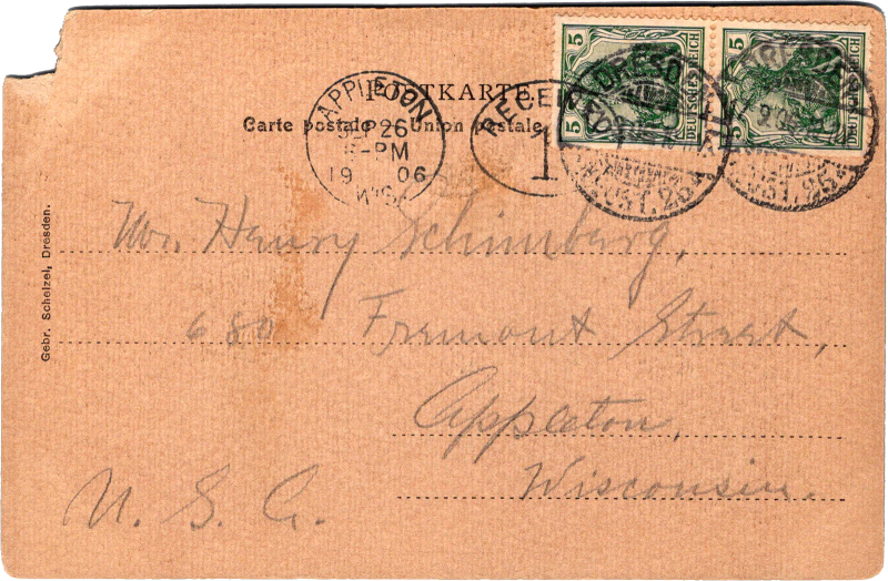 post card back