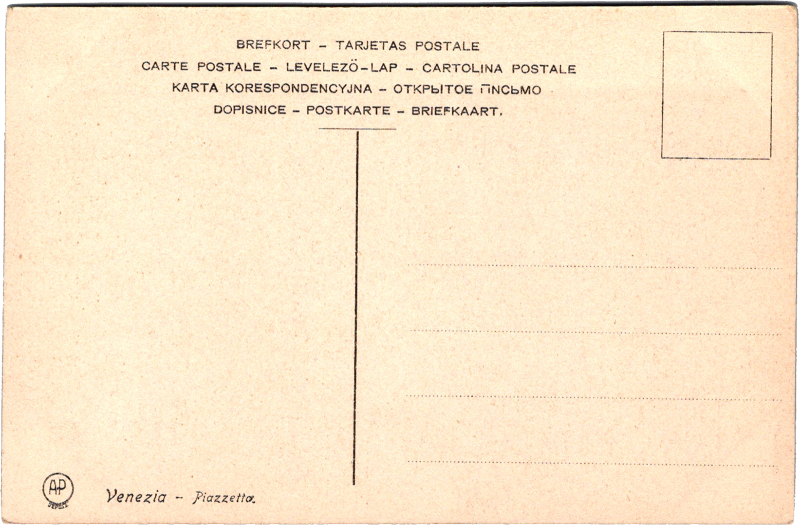 post card back