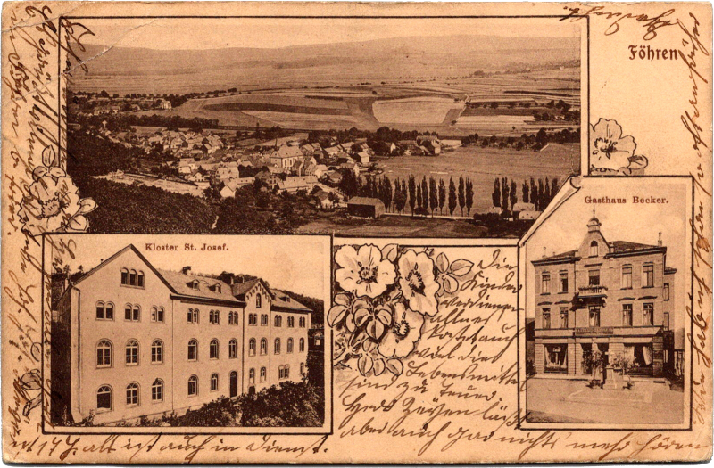 a collage of buildings and fields