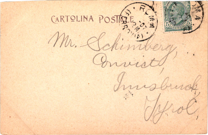 post card back