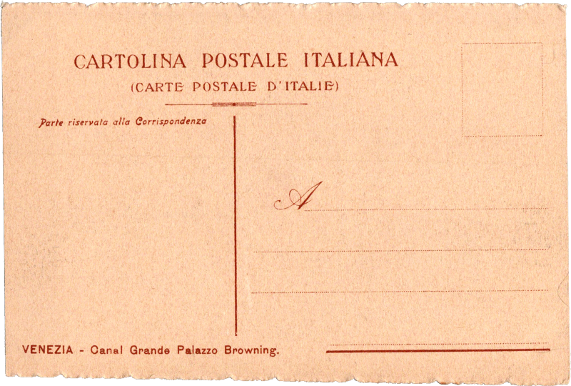 post card back