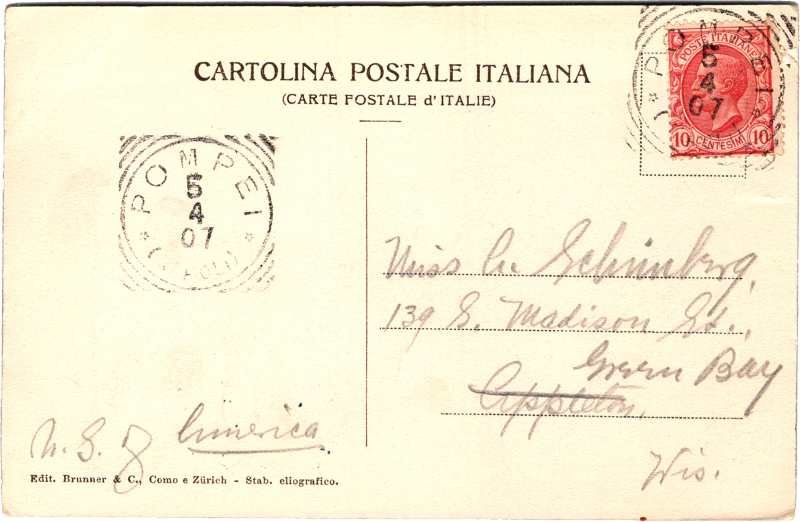 post card back