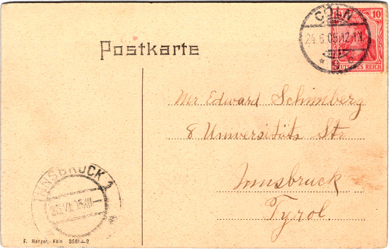 post card back