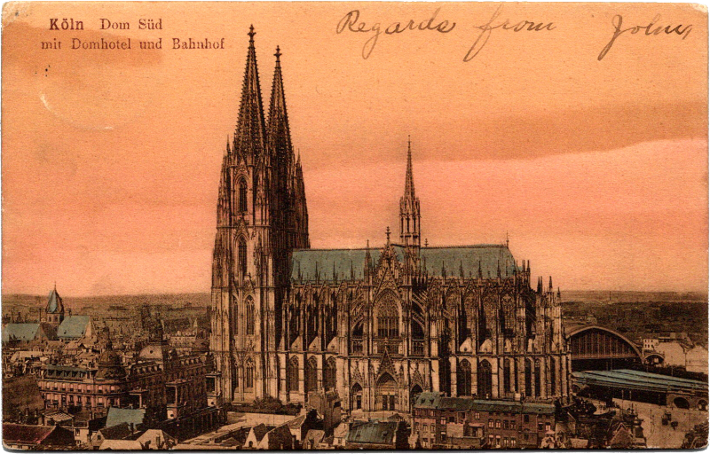 a large building with towers. Cologne Cathedral
