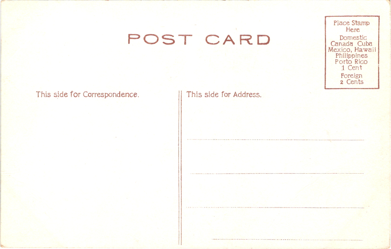 post card back