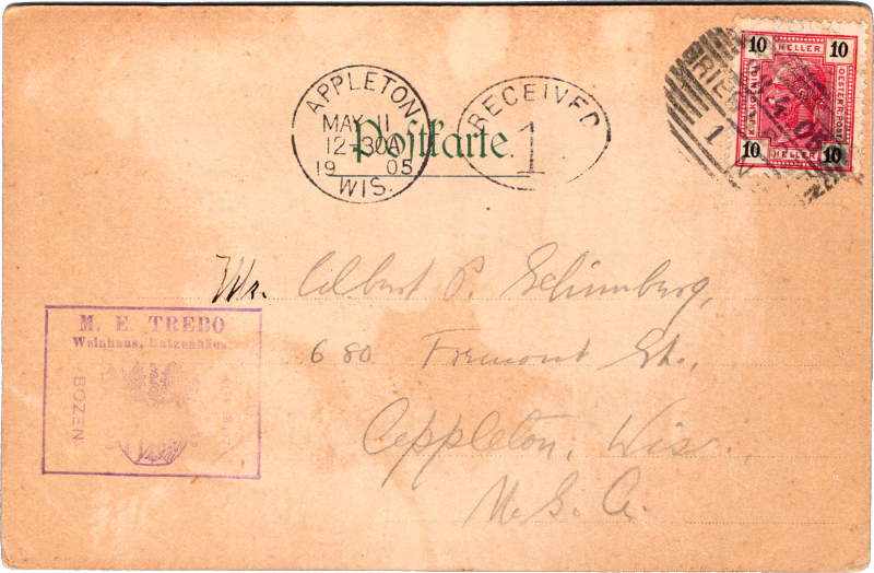 post card back