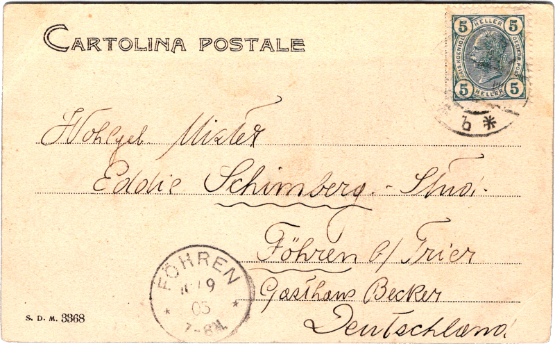 post card back