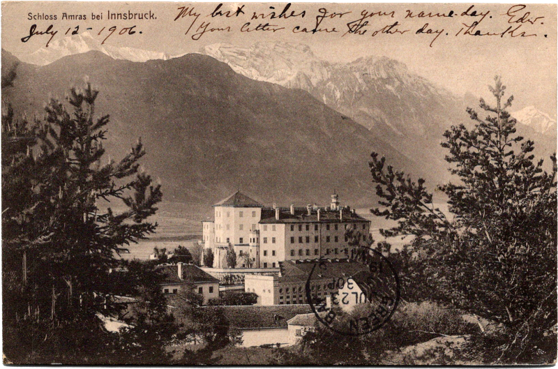 a building with a mountain in the background