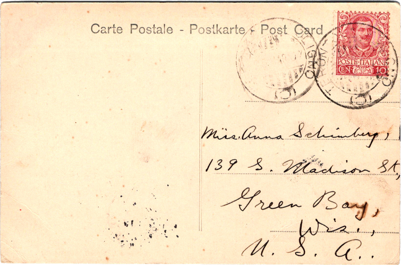 post card back