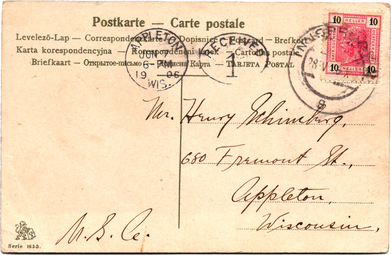 post card back
