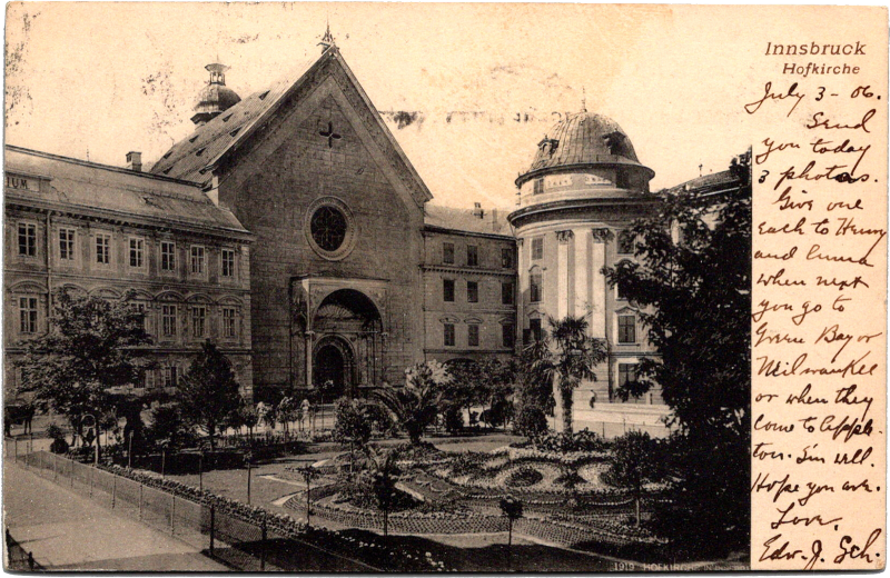 a building with a garden and a dome shaped building