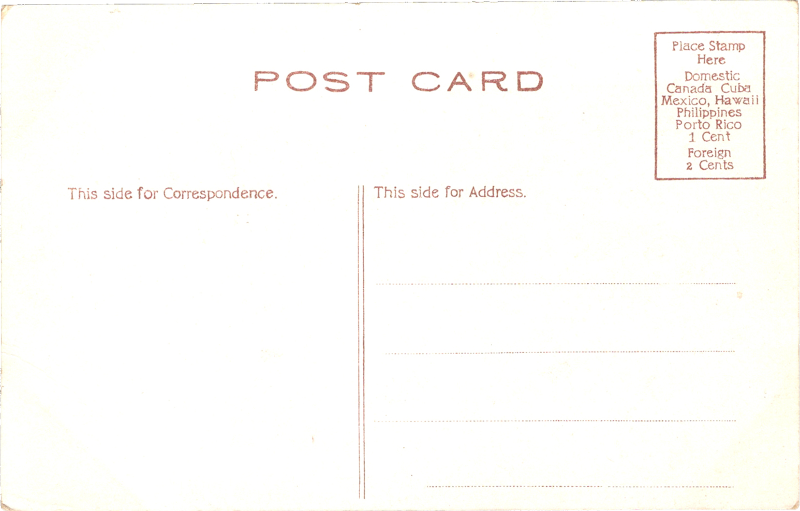 post card back