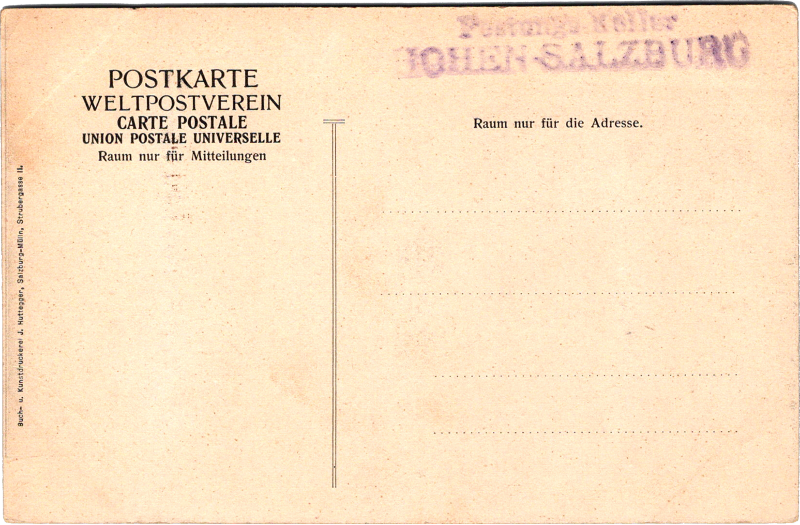 post card back