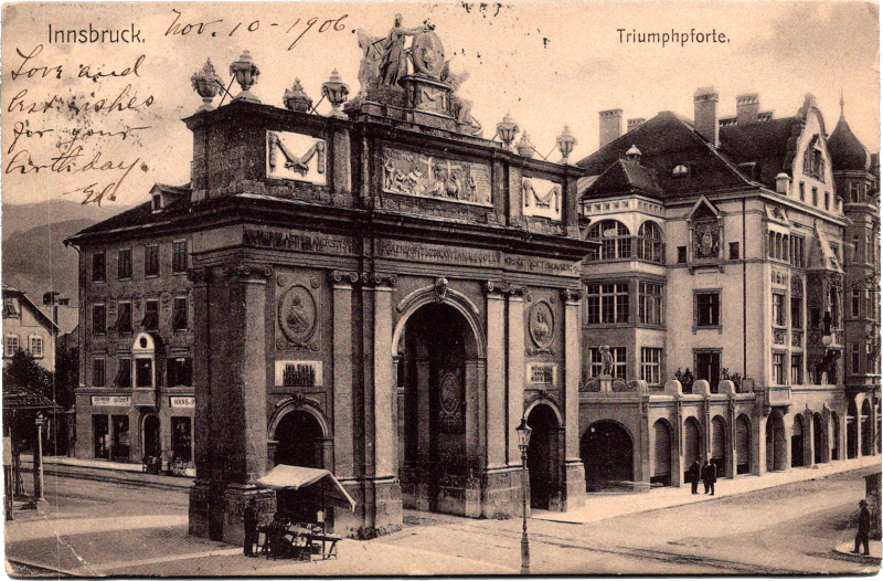 a building with a large archway