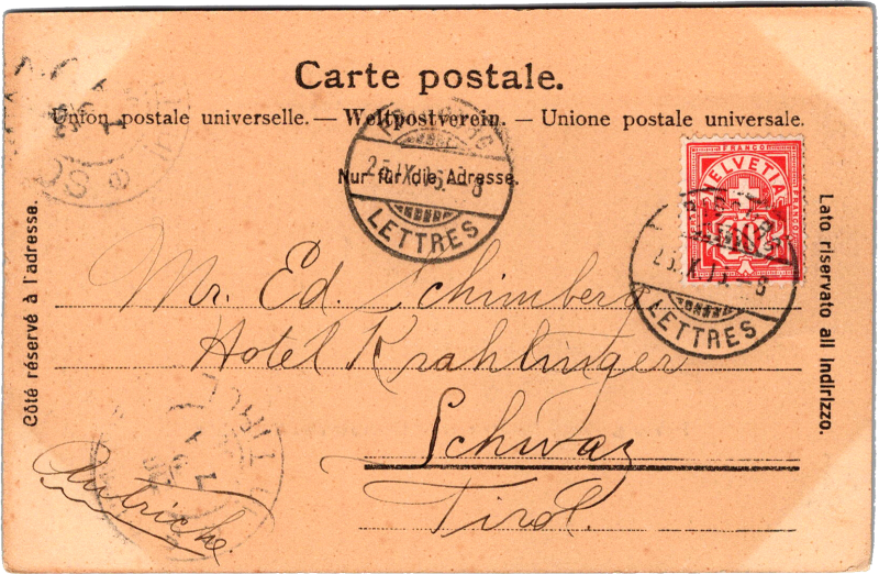 post card back
