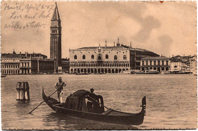a person in a gondola in a river