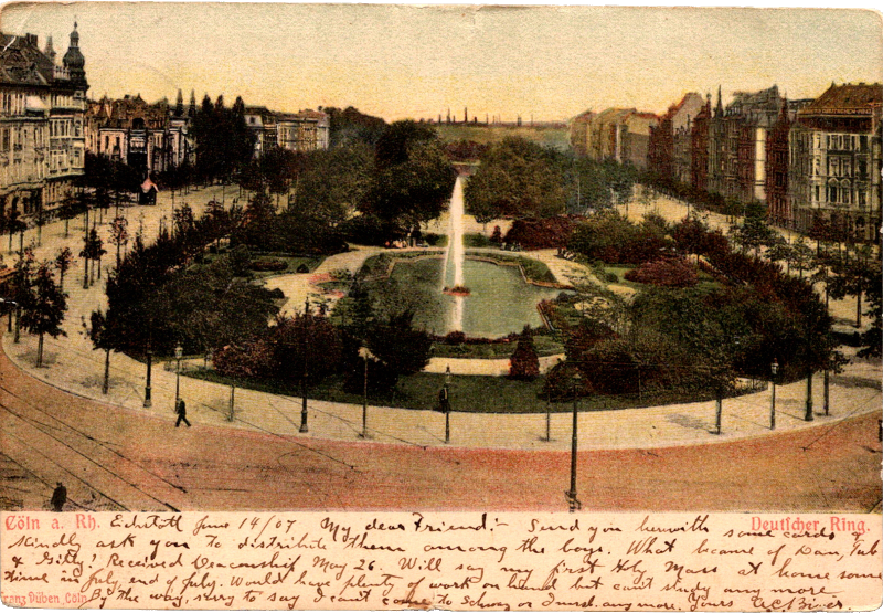 a fountain in a park