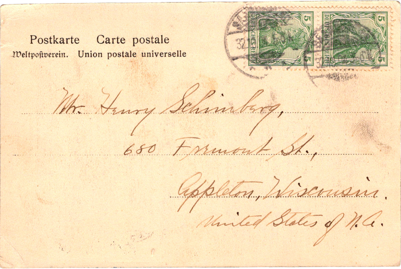 post card back