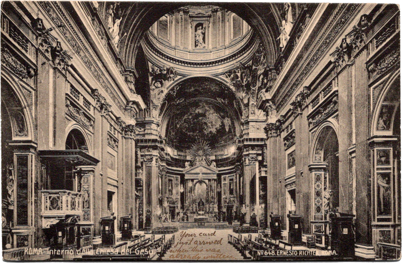 an ornate building with a large ceiling